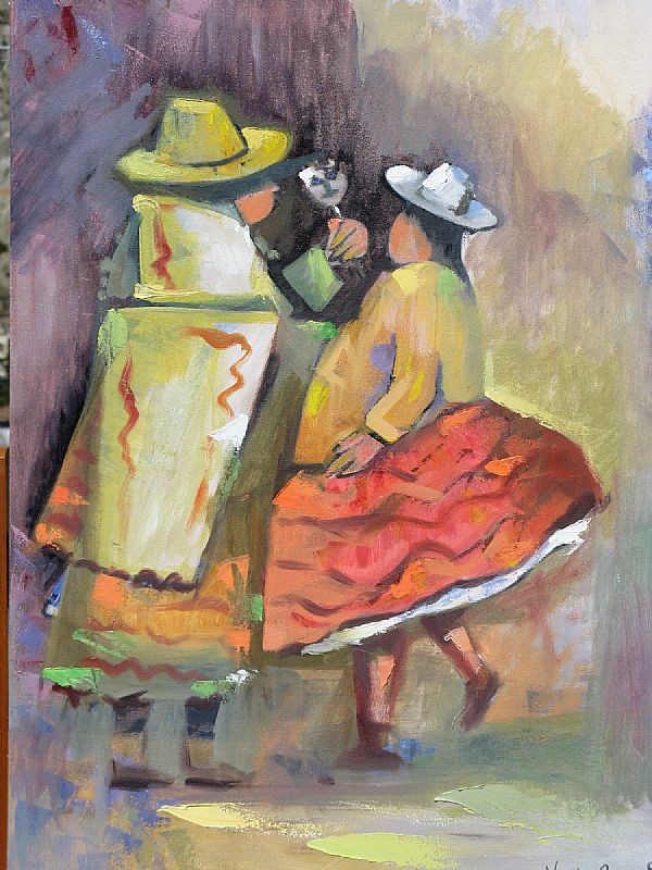 Dansers. Olieverf op canvas, 70x50cm, 2009, geschonken (09.37).