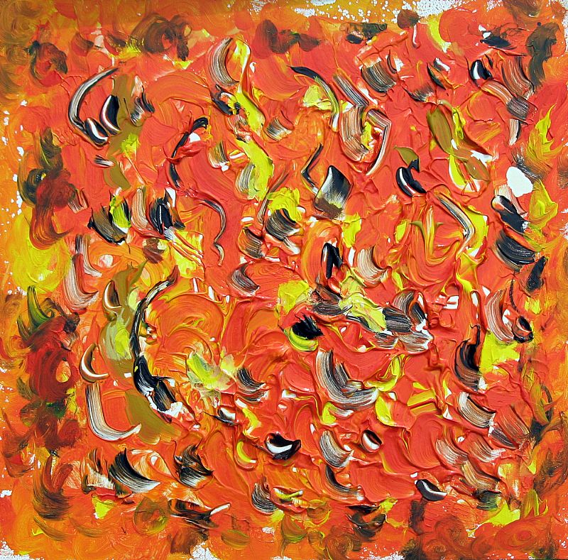 ZT. Acryl op paneel, 30x30cm, 2011.