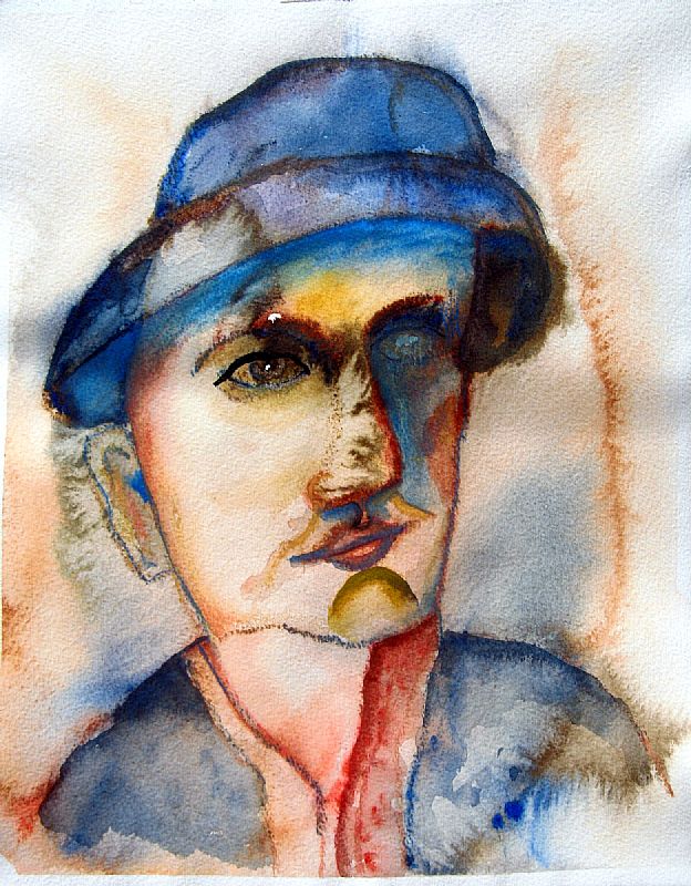 Portret. Aquarel, 32x24cm, 2013 (13.1.).