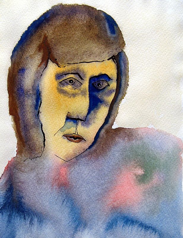 Portret. Aquarel en inkt, 33x25cm, 2013 (13.18).