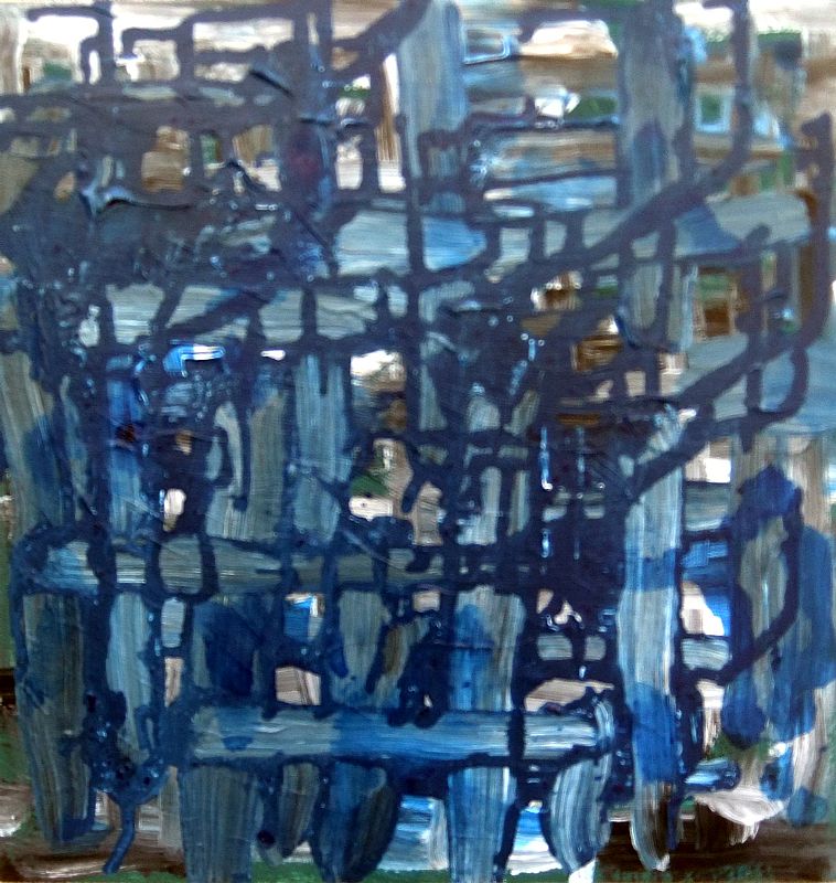 Abstract, acryl op paneel, 305x305mm, augustus 2015 (15.64)