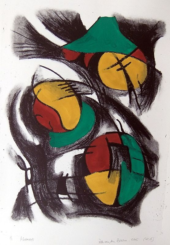ZT. Steendruk en gouache, 37x26cm, 2015 (15.15) oplage 3