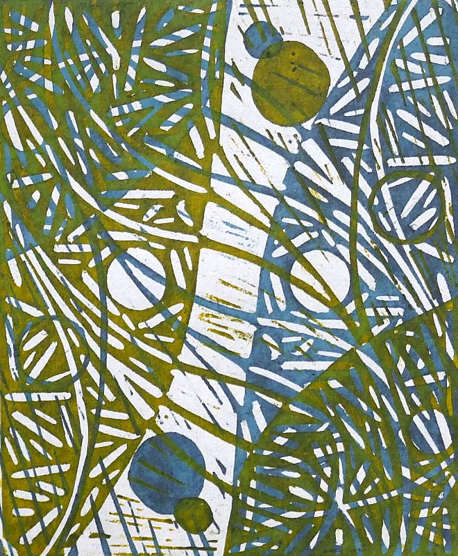 ZT. Tweekleuren houtsnede, afgedrukt op japans papier, 21x18cm, 2016 (16.39) oplage 3
