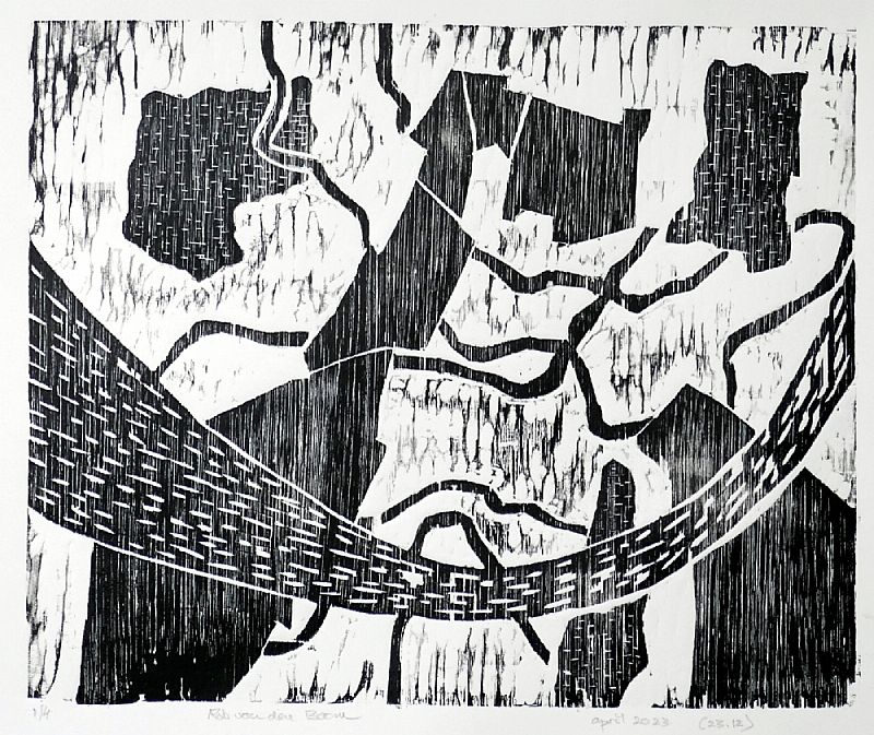 ZT, houtsnede, 25x30cm,2023 (23.12)