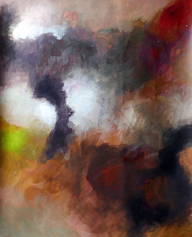 Studie, acryl op papier, 70x50cm, 2019 (19.48)