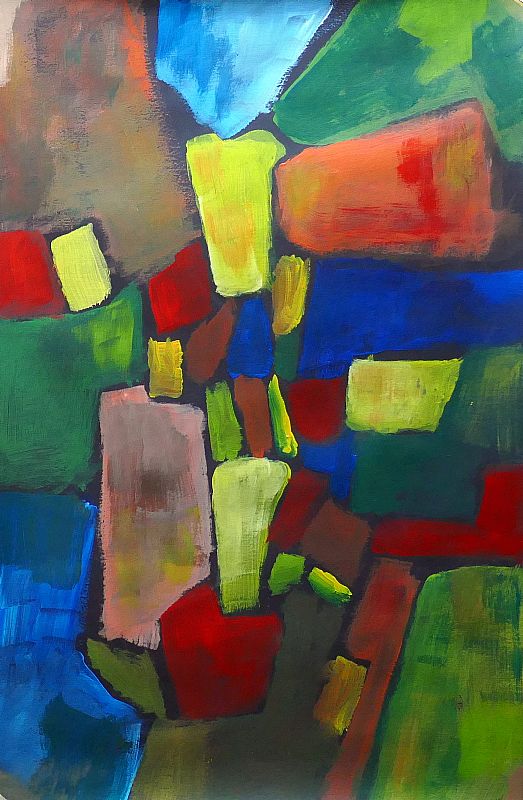 Studie, acryl op papier, 50x34cm, 2020 (20.23)