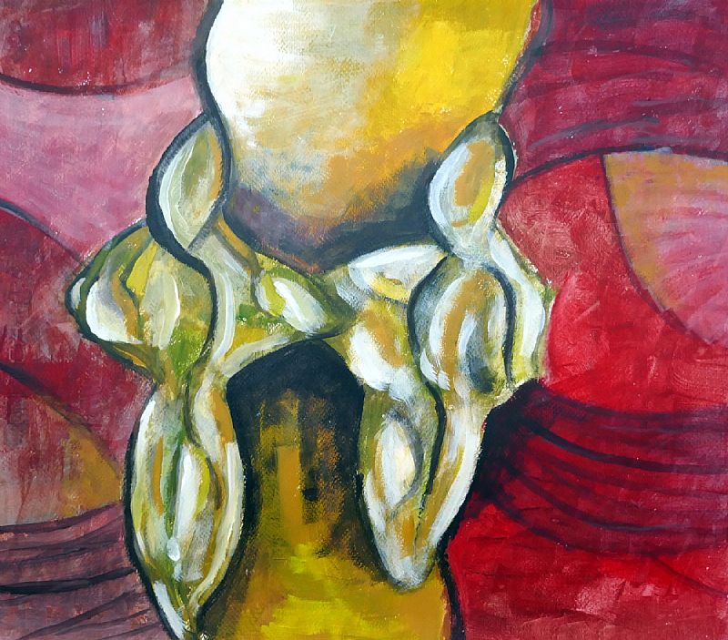 Rob van den Boom_ De geesten, acryl op papier, 50x54cm, mei 2026 (26.19)
